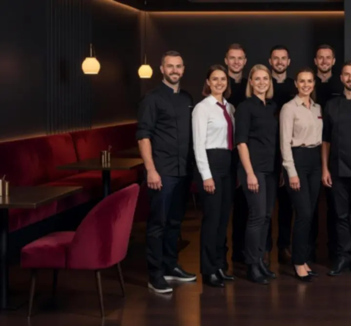 A Digitallis Vilag mosolygós éttermi és lounge csapata